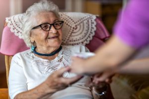 Elderly woman at home